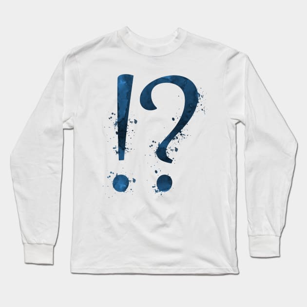 Exclamation + Question mark Long Sleeve T-Shirt by TheJollyMarten